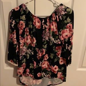 Black floral top